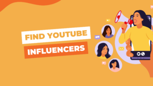 How to find youtube influencers, 6 ways to do so. The image shows the title of the article and an influencer profile talking to their audience.