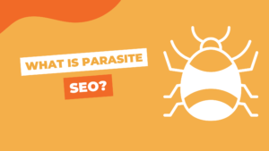A cover image of what is parasite seo.