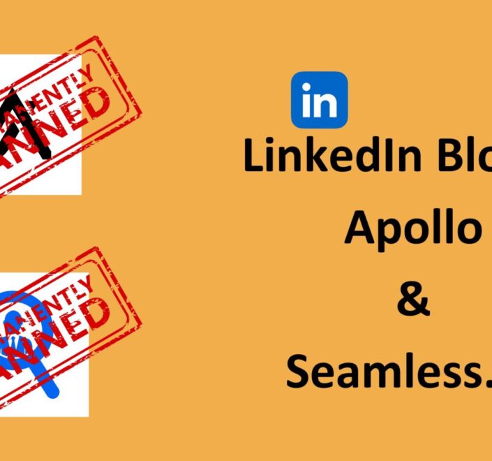 Linkedin blocks apollo and seamless.ai from its platform.