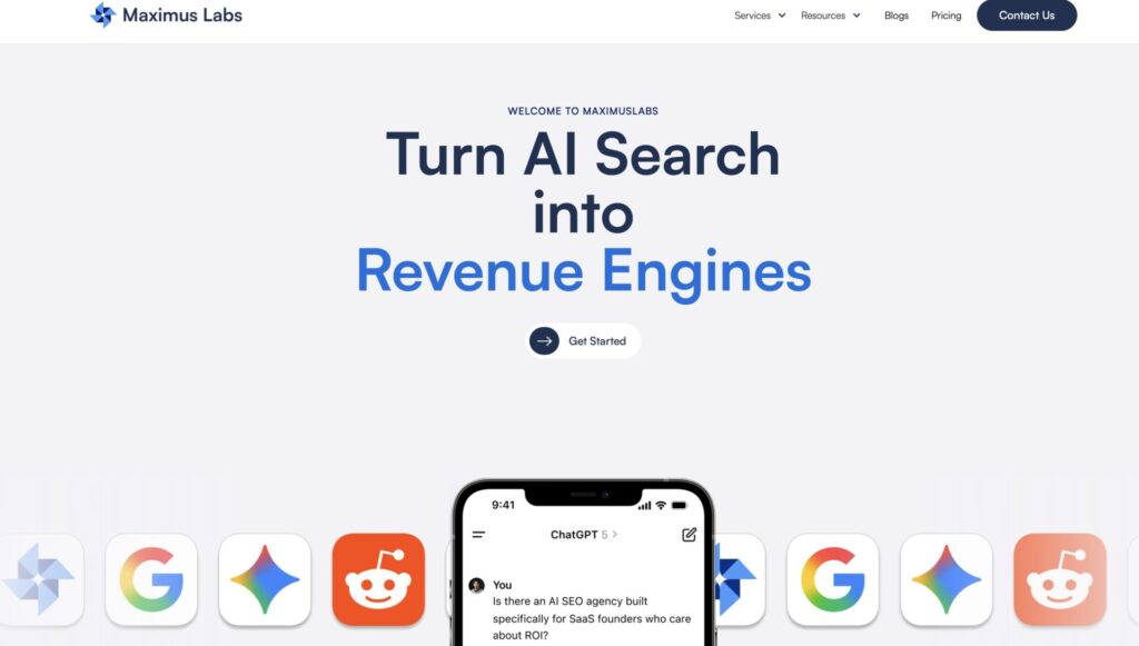 5 Maximus Labs homepage screenshot
