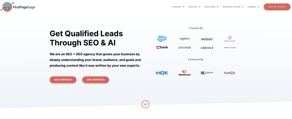 9 First Page Sage homepage screenshot