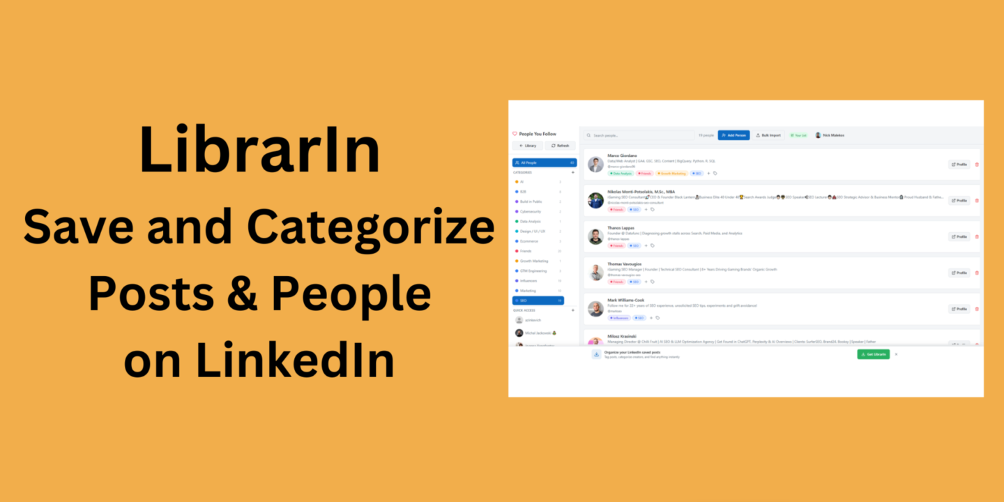 librarin linkedin extension