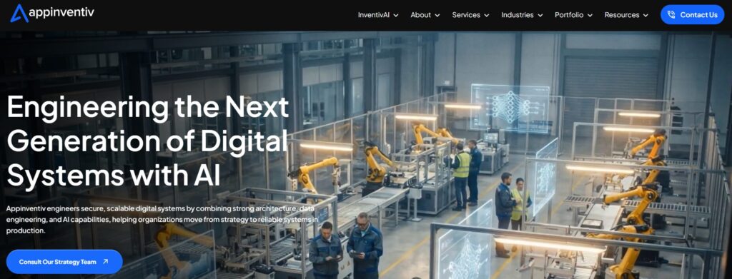 Appinventiv homepage