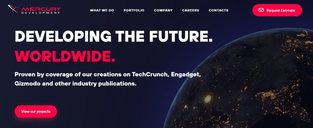 Mercury Development homepage